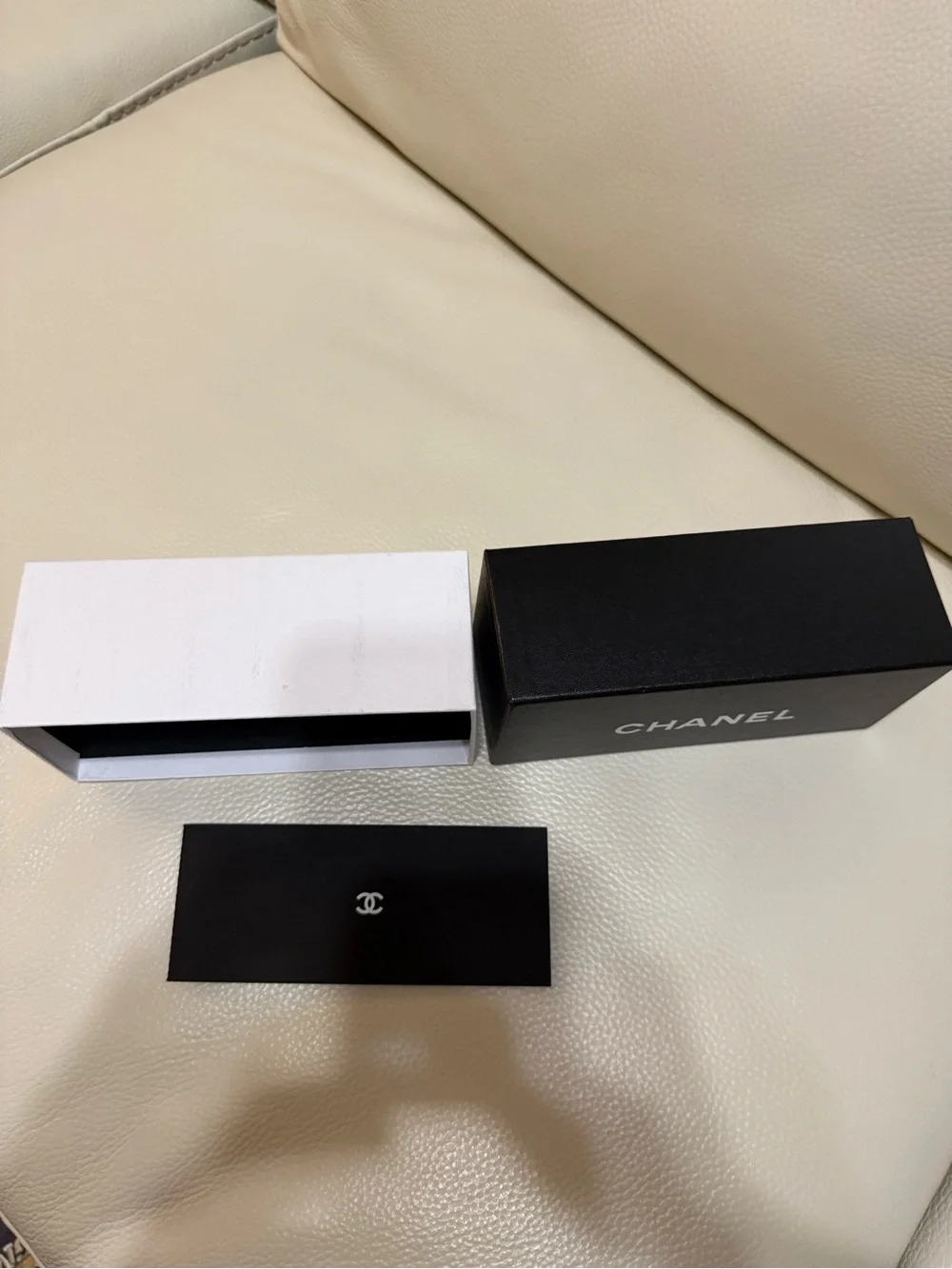 CHANEL Black Sunglasses Box with Authenticity Card Sleeve